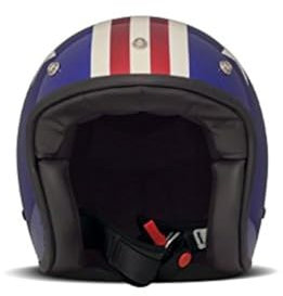 DMD Captain Motorradhelm Unisex Erwachsene, Blau, XS