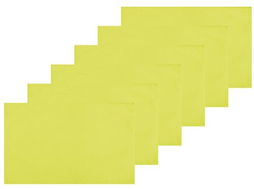 Bestlivings 6er Set Tischsets Platzset Tischuntersetzer Platzdeckchen Tischdeko Tischmatte Essensunterlage Maße 30x45 cm, Farbe: grün - olivgrün