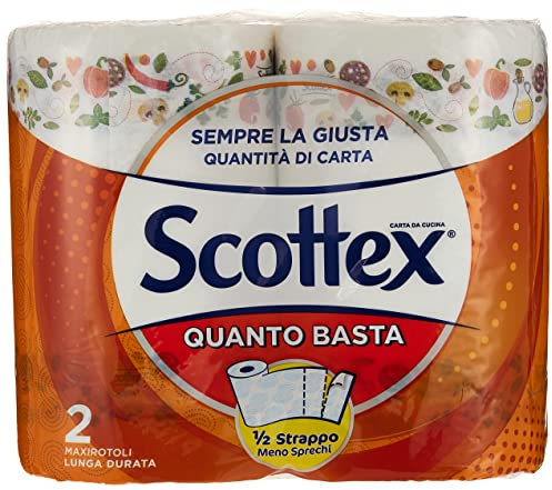 Scottex Wie viel Genug; Küchenpapier Halbreißoption; 2 Maxi Rollen, 2 Einheiten
