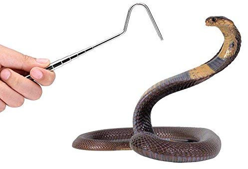 HEEPDD Schlangenfänger aus Edelstahl, Erweiterbarer Fanghaken, Tragbarer Reptilienfänger für Schlangenkontrolle