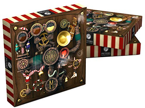 Peters Mit Genuss verführt | AUGMENTED REALITY | Santas Choco Factory Mini-Adventskalender | Ohne Alkohol | Weihnachtskalender | Schokolade | Geschenk | Weihnachten | 135g