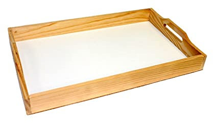 Artema - Bandeja de madera con asas, bandeja de servir comida, 40.3 x 25 x 4.2 cm