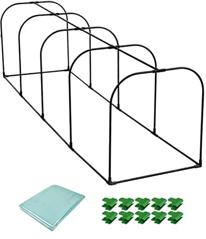 Tsuchiya Túnel de lámina - Neumático de invernadero para plantas, resistente al agua, cálido, para el cultivo de plantas, túnel de plantas para jardín, plantas, estacas de jardín
