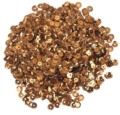 QUARKZMAN Paillettes Sfuse con Retro Argentato 2400pz Paillettes a Tazza per Ricamo Creazione Gioielli, Bronzo