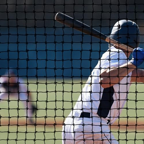 Baseball-Rücklaufnetze zum Üben, Schwarz (3 x 9 m) – Sportnetz für Baseball, Softball, Lacrosse, Cricket-Netzmaterial, Sportnetz, Schlagausrüstung, Barrierenetz zum Aufstellen und Schlagen
