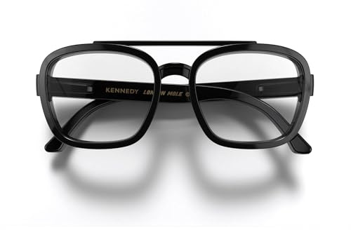 LONDON MOLE® Kennedy occhiali da lettura | Fantastici lettori in stile pilota di forma quadrata | Uomo donna unisex | Cerniere a molla