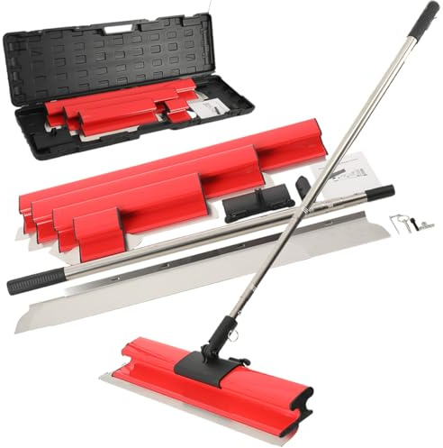 CDZHLTG Lisseuse Enduit, Spatule Enduit, Lame D'écrémage, Couteau a Enduire, Ensemble D'outils D'écrémage Pour Cloisons Sèches, Pour Les Murs et Les Plafonds (25 cm + 40 cm + 60 cm + 80 cm)