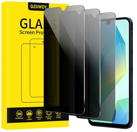 QZGWDY 3 Pezzi per Samsung Galaxy A16 Pellicola Privacy, Anti-Spy Vetro Temperato Protezione Schermo Protettivo Film Resistente Durezza 9H Screen Protector, Senza Bolle, Anti Graffio