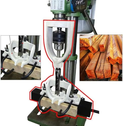 Woodworking Mortiser Square Hole Chisel Drill Machine - Bench Drilling Tool for Precise Mortising and Mortise Locator