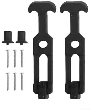 Lot de 2 loquets en caoutchouc avec poignée en T pour boîtes à outils et véhicules, construction en métal avec absorption en caoutchouc pour une prise en main sûre