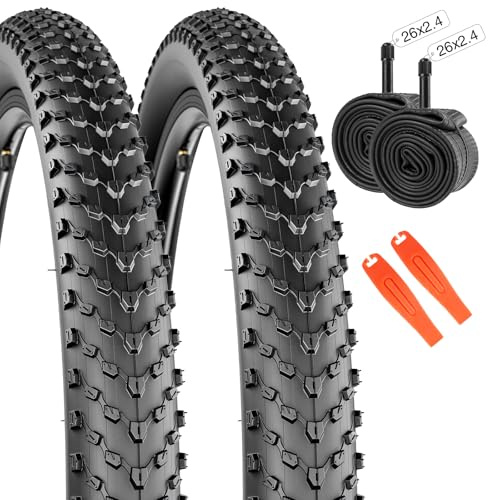 GRELiving Cykeldäck 20 x 2,4 (60–406)/24 x 2,4 (60–507)/26 x 2,4 (60–559)/27,5 x 2,4 (60–584)/29 x 2,4 (60–622) för mountainbikes, BMX, fatbikes