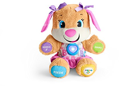 Fisher-Price, la Sorellina del Cagnolino Smart Stages Ridi & Impara, Morbido Peluche Educativo per Imparare Le Prime Parole, con 75+ Canzoni, Luci e Melodie, Versione Italiana, FPP54