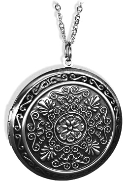 Collier avec médaillon en argent antique - Service photo inclus L'Alhambra