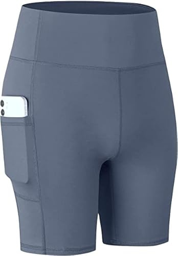 COTOP Short de Sport pour Femmes, Short de Yoga Taille Haute avec 2 Poches Latérales, Leggings Courts pour Femmes pour Yoga Course à Pied Fitness Vélo