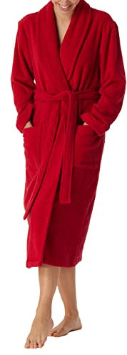 Schiesser Damen Schalkragen-Frottee Bademantel, rot_178410, L