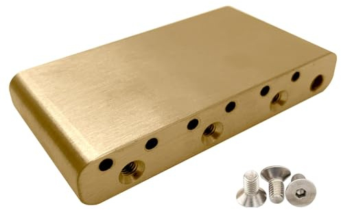 TUOREN 52,5 mm elgitarr tremolo block sträng avstånd full mässing 40 mm Tremolo block kompatibel med Fender Squier Strat elgitarr