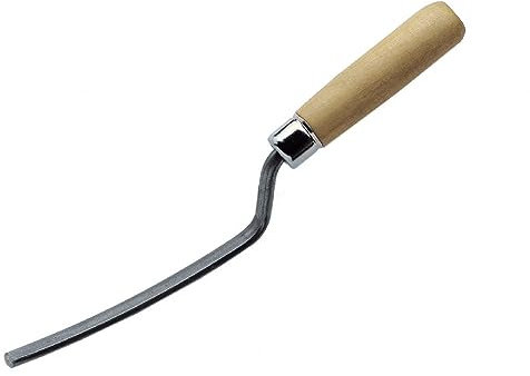 La zappa Llana para juntas semirredonda, con mango de madera (14 x 1,2 cm)