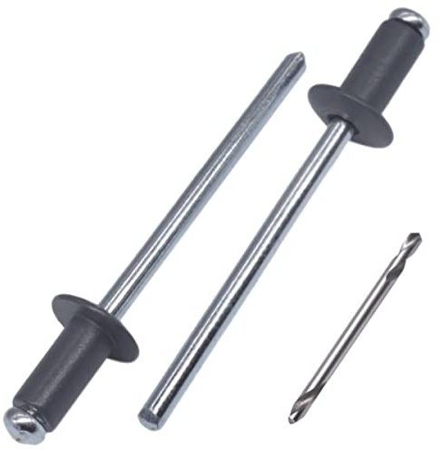 SKIR'CO 250 rivetti ciechi verniciati, 4,0 x 10 mm, rivetti ciechi in alluminio, DIN 7337, testa a cupola, mandrino in acciaio, rivetti pop (grigio antracite RAL 7016)