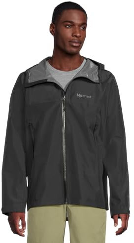 Marmot Herren Minimalist Pertex Jacket, Wasserdichte Pertex Regenjacke, winddichter Regenmantel, atmungsaktiver, faltbarer Hardshell Windbreaker, optimal zum Fahrradfahren und Wandern, Black, L