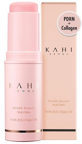 KAHI Wrinkle Bounce Multi Balm Stick | PDRN Collagen Wrinkle Stick | Korean Skin Care |All-in-One Hydrating Lip Balm Eye Cream Neck Cream Make Up Base & Face Mist Moisture Balm