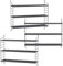 [en.casa] Modulares Wandregal Strängnäs 3er Set Metallregal Dunkelgrau Hängeregal mit 3 Regalböden Badregal Küchenwandregal Wandablage Wohnzimmer