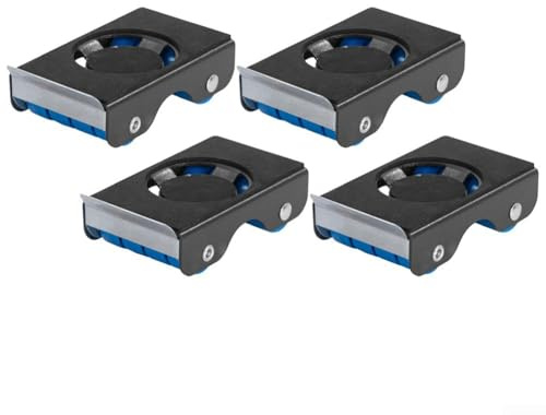 4Pcs Heavy Furniture Mover Lifter, Garden Frost for PROTECTION, Carbon Steel Furniture Transport Roller Set Moving Dolly With Brakes 350Kg Load Capacity For Heavy Furniture Relocation(Black)
