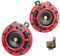 GAMPRO Auto Horn Kit 12V 135db Super Loud Hochton und Low Tone Metall Twin Horn Kit mit Halterung für Autos LKW SUVs Wohnmobile Vans Motorräder Off Road Boote (rot)