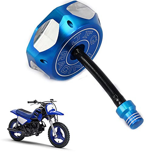 48.5mm Tankdeckel,CNC Aluminium Motorrad Tankdeckel mit Entlüftung für Dirt Pit Bike Enduro Motocross Supermoto-Blau