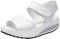 Mesing Sandales Compensées Femme Été Sandales Plateforme Orthopédique Confort Cuir Chaussures Talon pour Marcher LX366-White-EU41