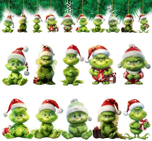 Weihnachtsbaum Deko, weihnachtsdeko baumschmuck, 2025 Fröhliche Lustige Puppen Ornamente für Weihnachtsbaum-Dekorationen Partydekoration