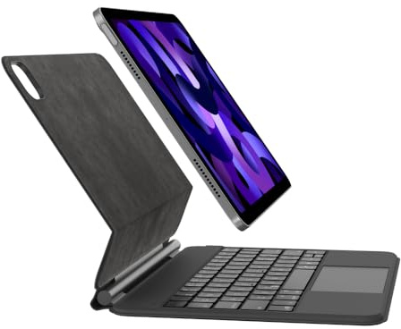 Belkin Pro Bluetooth-Tastatur mit Hülle und magnetischem Ständer, iPad Tastatur, Multi-Gesture-Steuerung, Apple Pencil magnetische Befestigung, QWERTZ, Multimedia-Tasten für iPad Air 10,9 und Pro 11