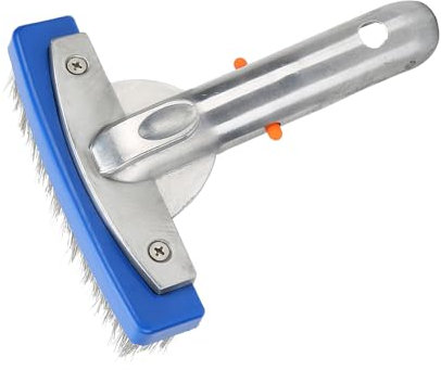 Cepillo para Piscina de Acero Inoxidable de 5,5 Pulgadas, Equipo de Pared para Suelo de Estanque de SPA, Cepillo Perimetral de Piscina para Limpiador de Piscinas