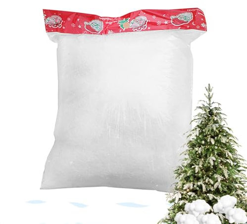 Neve artificiale di Natale – falsa neve per decorazioni – finta neve soffice per decorazioni, decorazioni per feste, tavoli, cortili, pavimenti, finestre, decorazioni invernali esterne, decorazioni