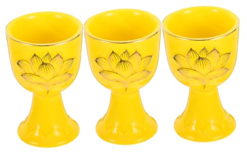 OHPHCALL 3pièces Tasses Céramiques Pour Offrandes Bouddhistes Tasses De Zen Idéales Pour Temples Et Maison