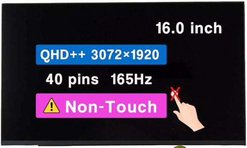 40,6 cm (16 Zoll) Ersatz für Dell Inspiron 16 Pro 5620 5625 QHD++ 3072 (RGB) × 1920 40-poliges LCD-Display ohne Touchscreen