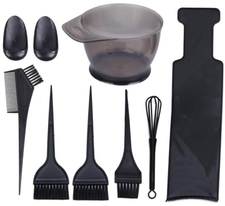 MUCKLILY 8pcs Hair Coloring Kit with Dye Bowls, Hair Dye Brushes, Large Highlighting Board and Combs for Professional Salon and DIY Home Hairdressing Use