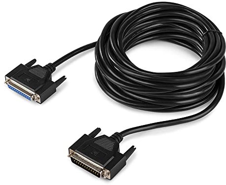 beamz 10m ILDA Laser Light Cable - Male to Female DB25 Connector, 25-Pin for Laser Control Systems, DJ Disco Events, Show Lighting, DMX Lighting, Professional Laser Display