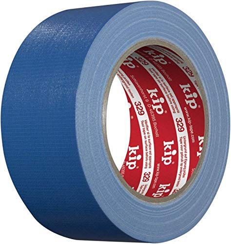 kip 329-50 Gewebeband blau - 50 mm x 25 m/langlebig/für Putz- & Stuckateur-Arbeiten & Bautenschutz/PE-laminiert/UV-Filter/temperaturbeständig bis 40° / leicht abrollbar/reißfest