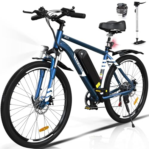 HITWAY E Bike Elektrofahrrad E-Mountainbike, 26 E-Fahrrad, StVZO Pedelec, 250W Motor 36V12Ah abnehmbaren akku, 7 Gänge ebike, Reichweite bis zu 35-90km