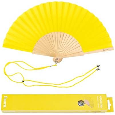 Fisura – Abanico Original con Estampado de Ondas y Rayas. Abanico de Madera Moderno y Colorido. Ventilador de Mano Rosa y Verde. (Lima)
