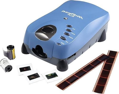 Pacific Image PrimeFilm XA Plus Film Scanner, Auto Roll Film and 35mm Film Strip Scanning, 10000 dpi/48-bit Output. 4.2 Dynamic Range, Support Mac/Windows
