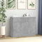 Myheimly Sideboard mit 1 Schublade 3 Türen Kommode Anrichte Schrank Beistellschrank Mehrzweckschrank Standschrank Holzwerkstoff Sideboard Betongrau