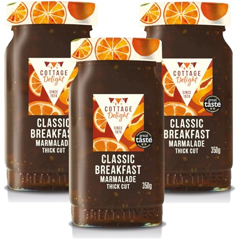 Cottage Delight - Classic Breakfast Marmalade Thick Cut - 350g - Pack of 3