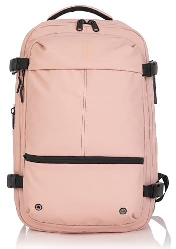 CELIMS - Vakuumryggsäck för resor | vattentät | SBS-dragkedja | fack för bärbar dator | TSA-lås | Valfria hjul och rullvagn/bagagevåg/pump, rosa, 49cm, UTAN Pump