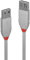 LINDY 36710 Cable de extensión USB 2.0 tipo A, línea Anthra - gris, 0,2 m