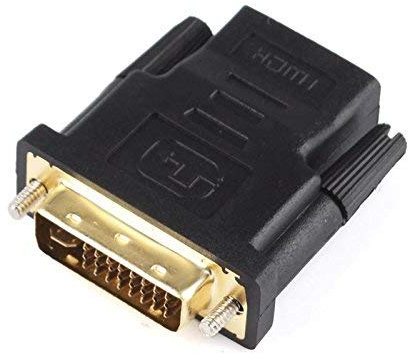 Ogquaton Adaptateur convertisseur DVI 24+5 mâle vers HDMI femelle doré haute vitesse créatif et utile