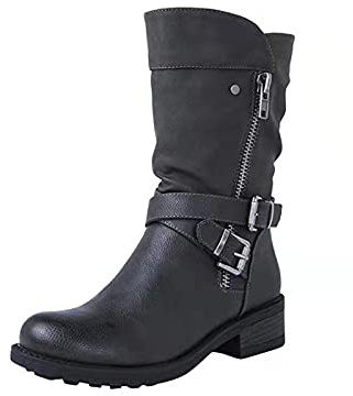 Susenstone 2022 Bottes à Talons éPais Pour Femmes Vintage Chelsea Bottines Chaudes Bottines ImperméAbles Confortables Sans Lacet Chaussures D'Hiver D'ExtéRieur pour Femmes