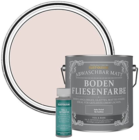 Rust-Oleum Pink Washable Matt Floor Tile Paint - Elbow Beach 2.5L