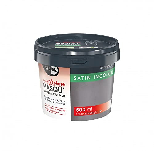 MAISON DECO Vernis Masqu'carrelage et Mur, Transparent, 0.5 l