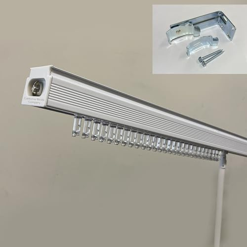 Vertical Blinds Replacement Headrail Track Custom Made to Your Size, Stack, and Control Type - Complete with Brackets and Hardware (96 inches)